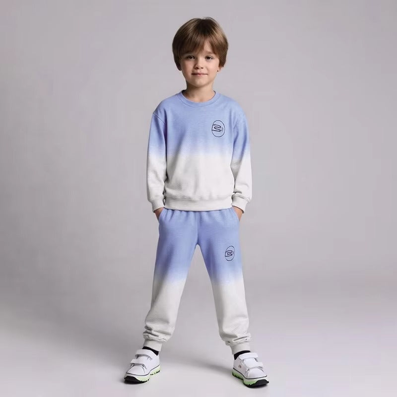 Boys' Autumn/Winter Sweatshirt Set – Pink, Screen-Printed