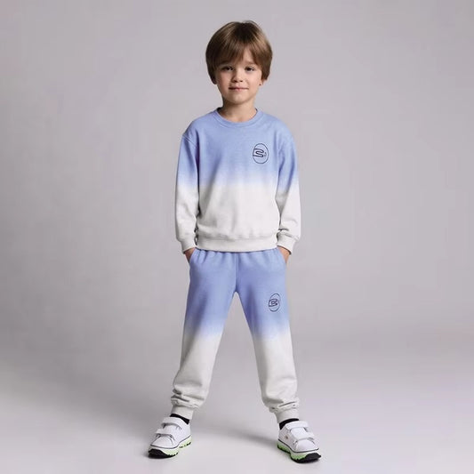 Boys' Autumn/Winter Sweatshirt Set – Pink, Screen-Printed