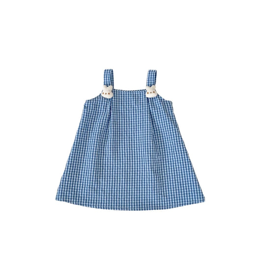 Summer Baby Girl Party Dress – 0-3 Years, Plaid Print Sleeveless Skirt