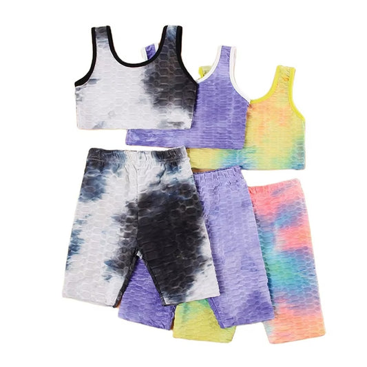 2021 Girls' Summer Sports Cycling Set – 3-8 Years, Vest & Shorts
