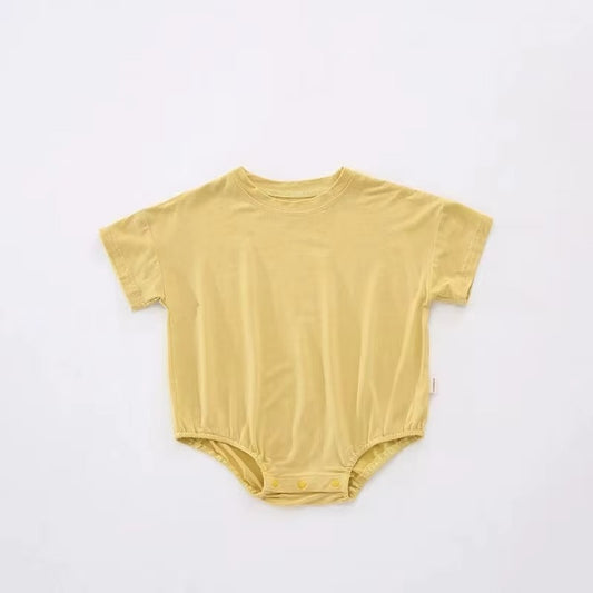 Customized Baby Neutral Summer Clothes – O-Neck Bubble Romper, Bodysuit, T-Shirts