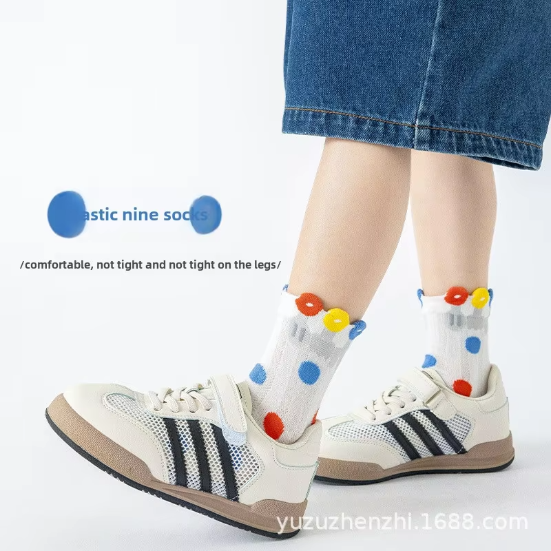 Boys & Girls' Mid-Calf Mesh Socks – Spring/Summer New (Cute Cartoon Animals)