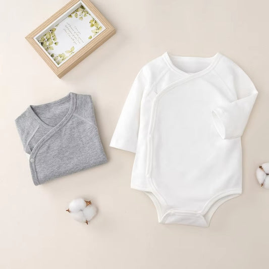 Winter Baby Long-Sleeve Jumpsuit – 100% Cotton, Warm Crawl Suit