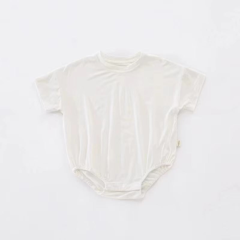 Customized Baby Neutral Summer Clothes – O-Neck Bubble Romper, Bodysuit, T-Shirts