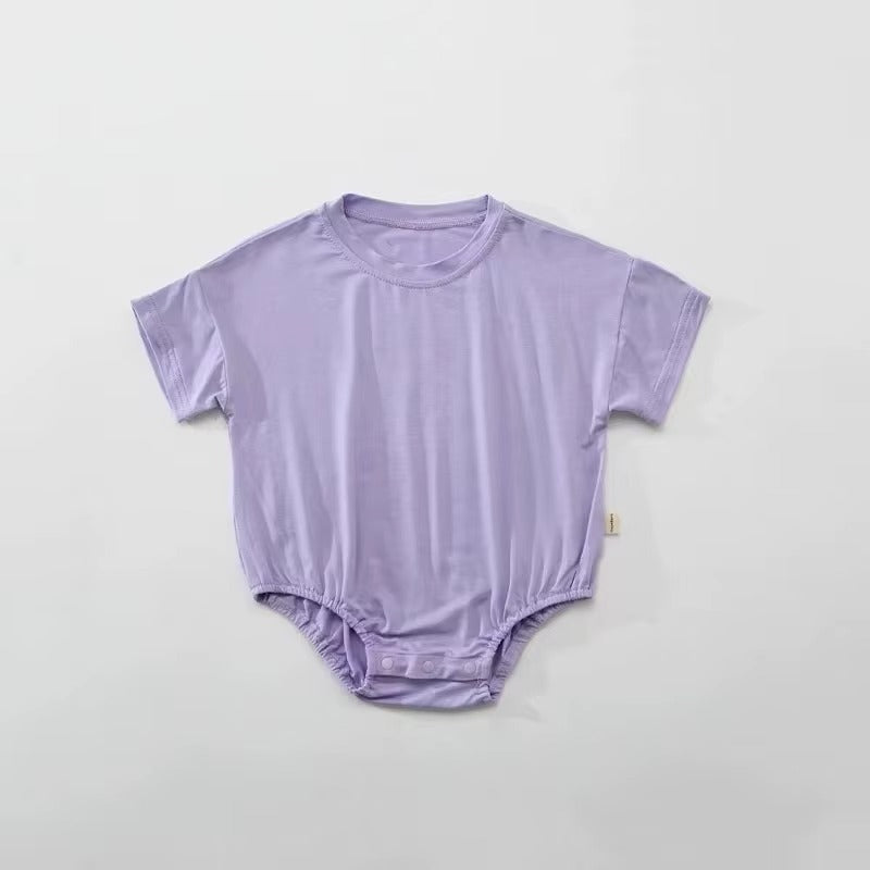 Customized Baby Neutral Summer Clothes – O-Neck Bubble Romper, Bodysuit, T-Shirts