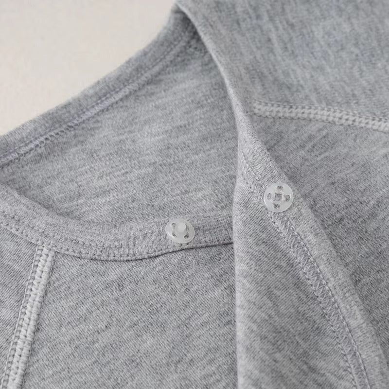 Winter Baby Long-Sleeve Jumpsuit – 100% Cotton, Warm Crawl Suit