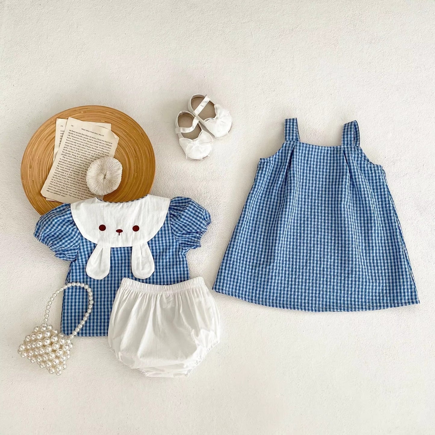 Summer Baby Girl Party Dress – 0-3 Years, Plaid Print Sleeveless Skirt