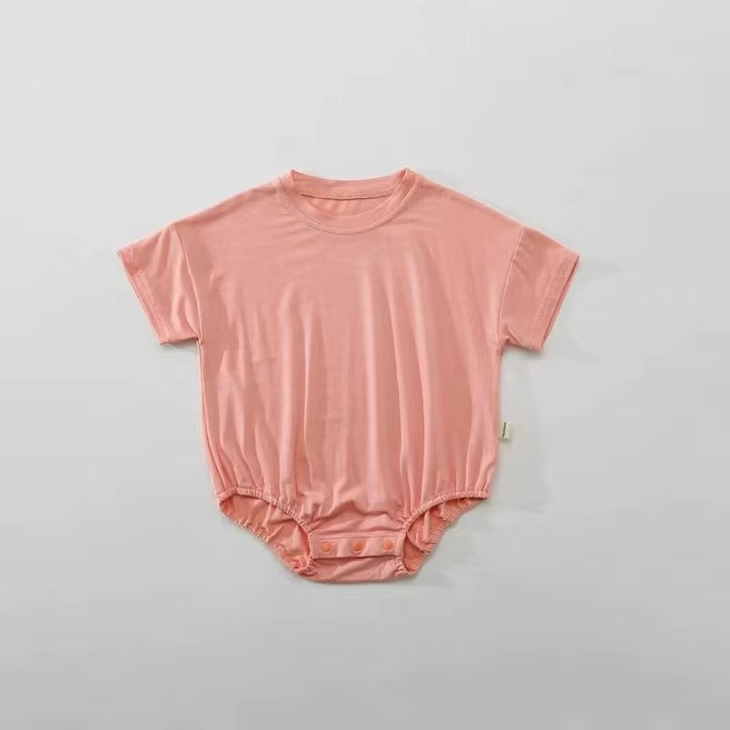 Customized Baby Neutral Summer Clothes – O-Neck Bubble Romper, Bodysuit, T-Shirts