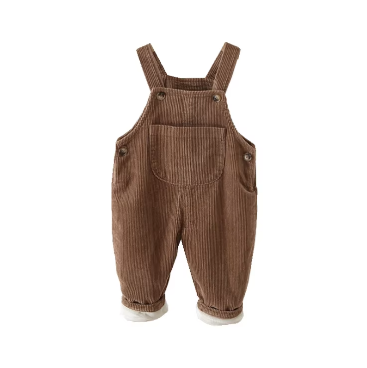 Unisex Kids Cotton Fleece Overalls – Casual Pants (100% Cotton)