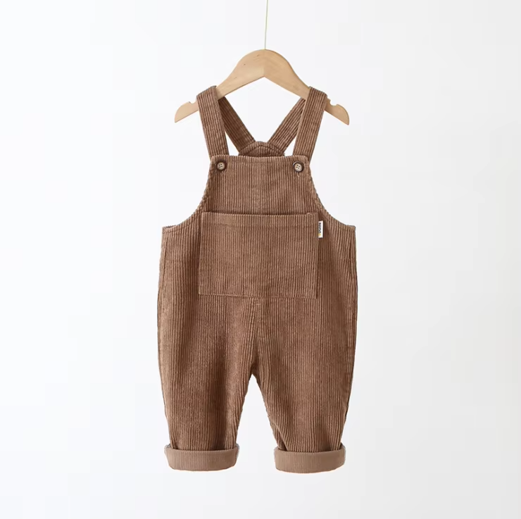 Unisex Kids Cotton Fleece Overalls – Casual Pants (100% Cotton)