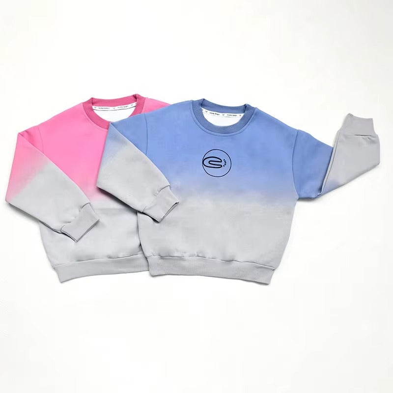 Boys' Autumn/Winter Sweatshirt Set – Pink, Screen-Printed