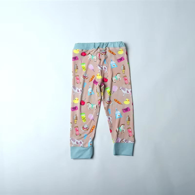 Boys' Custom Logo Hoodie & Pants Set – Plain, Side Stripe