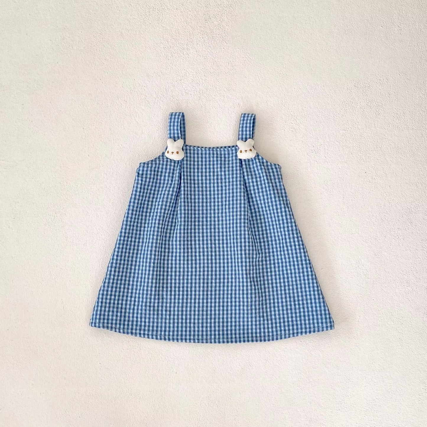 Summer Baby Girl Party Dress – 0-3 Years, Plaid Print Sleeveless Skirt