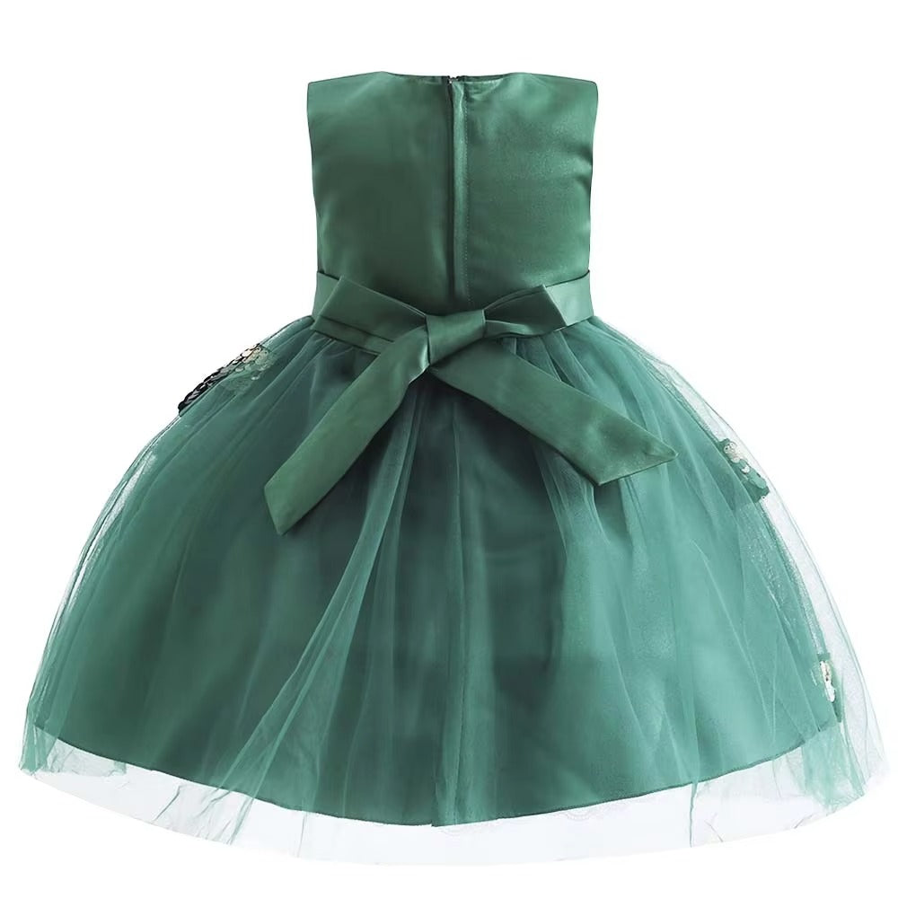 Girls' New Sequin Gown – Flower Girl (Birthday/Wedding/Party)