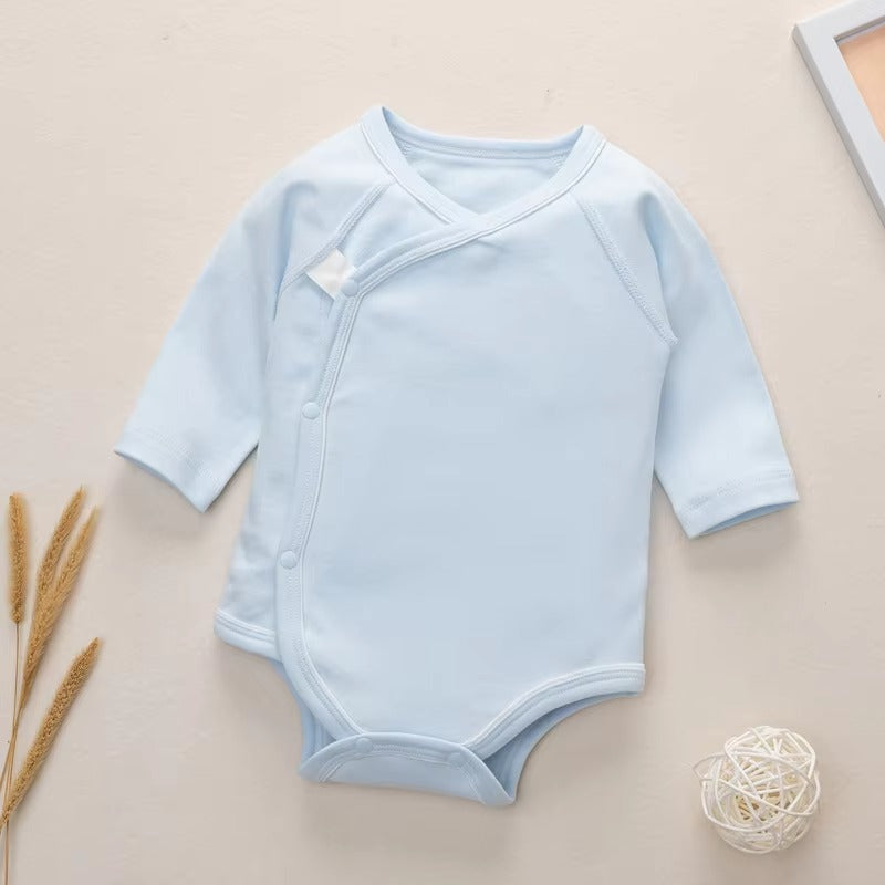 Winter Baby Long-Sleeve Jumpsuit – 100% Cotton, Warm Crawl Suit