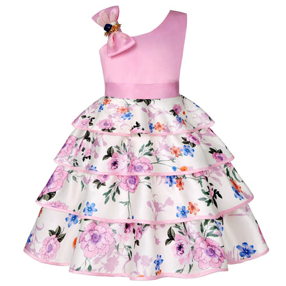 Wholesale Baby Girls' Cotton Princess Dresses – Summer, Printed (Party)