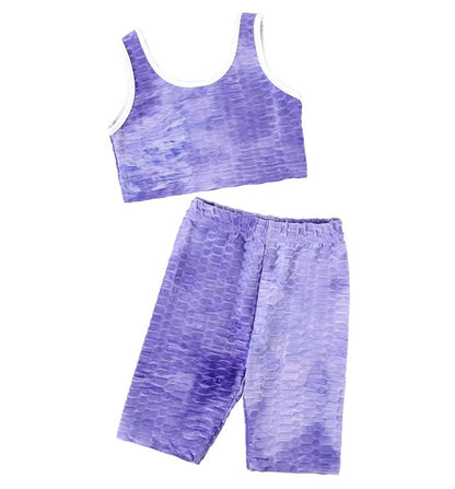 2021 Girls' Summer Sports Cycling Set – 3-8 Years, Vest & Shorts