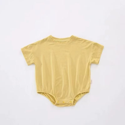 Customized Baby Neutral Summer Clothes – O-Neck Bubble Romper, Bodysuit, T-Shirts