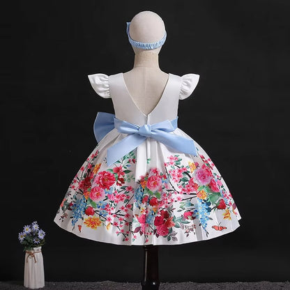 Baby Girl Tutu Dress Set – Bow, Headband (Christmas/Baptism/Flower Girl)