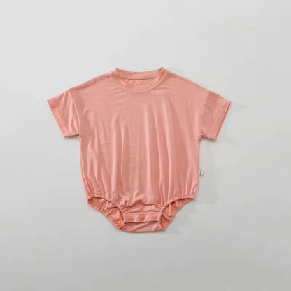 Customized Baby Neutral Summer Clothes – O-Neck Bubble Romper, Bodysuit, T-Shirts